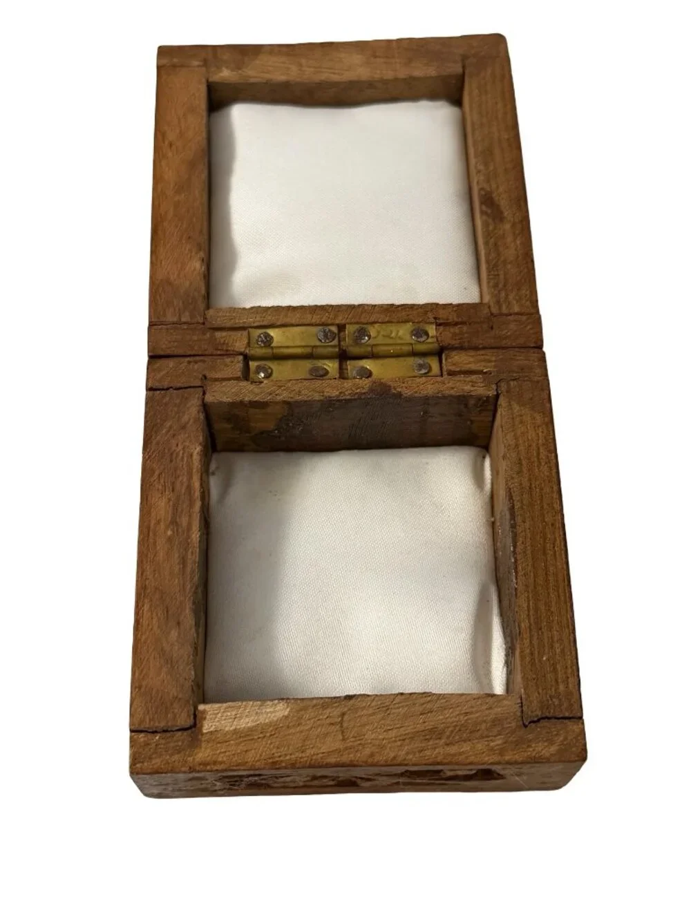 Carved Wooden Trinket Box Floral Inlay Jewelry Box Handmade Keepsake Storage Box